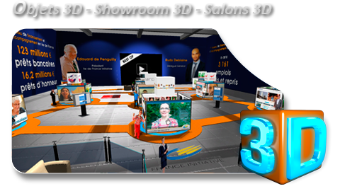 Objets 3D - Showroom 3D - Salons 3D - Bureaux 3D