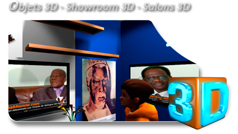 Objets 3D - Showroom 3D - Salons 3D - Bureaux 3D