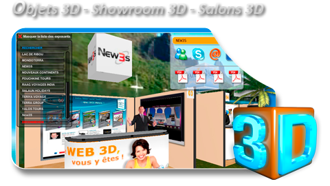 Objets 3D - Showroom 3D - Salons 3D - Bureaux 3D